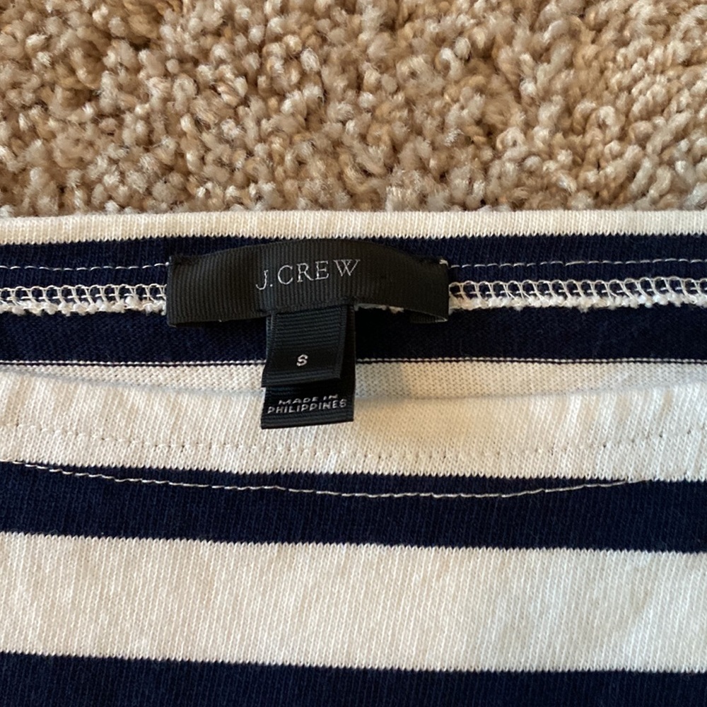 J. Crew striped 3/4 sleeve top - Picture 3 of 4